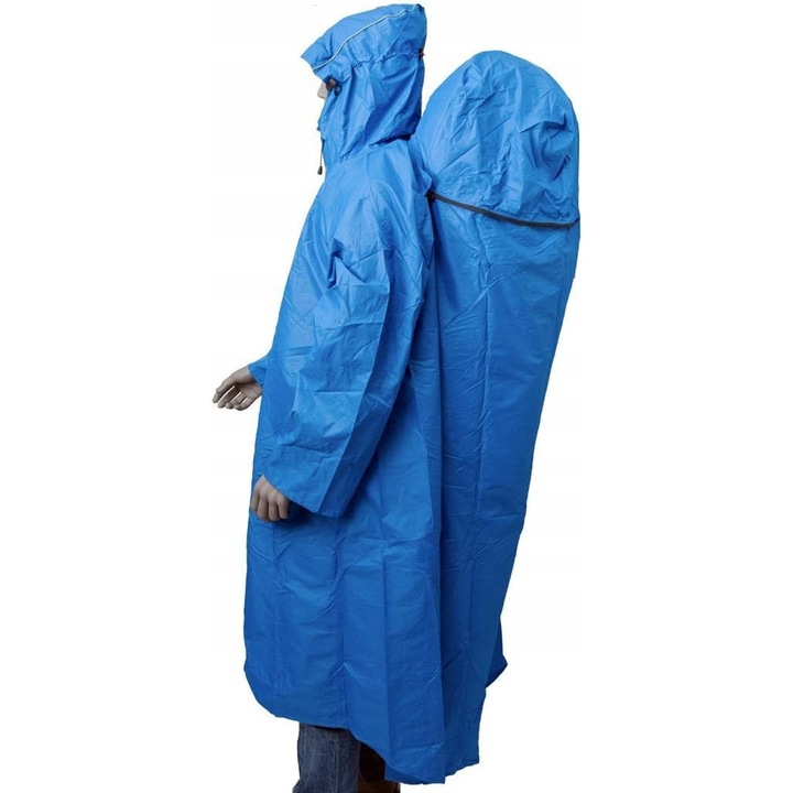 Pelerina Lowland L491 XL, 100% водоустойчива, синя, с място за раница 100л