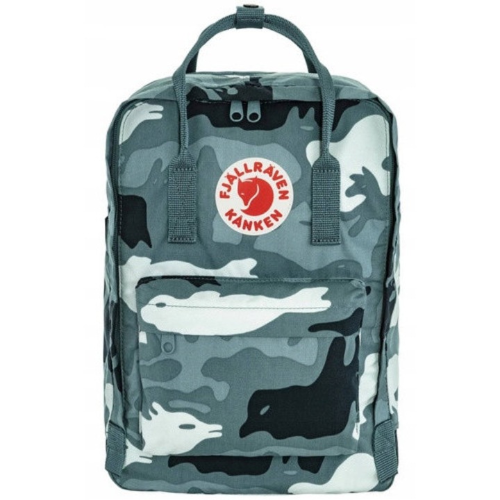Plecak urban Fjallraven Kanken Graphics Laptop 15, grafica limitata, compartiment laptop 15", 36x26x3cm, multicolor, cu perne reglabile, set cu saltea de sezut