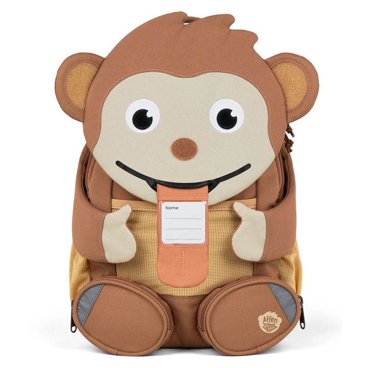 Ghiozdan copii Affenzahn Large Friend, design animal, 8l, material reciclat, pentru 3-5 ani