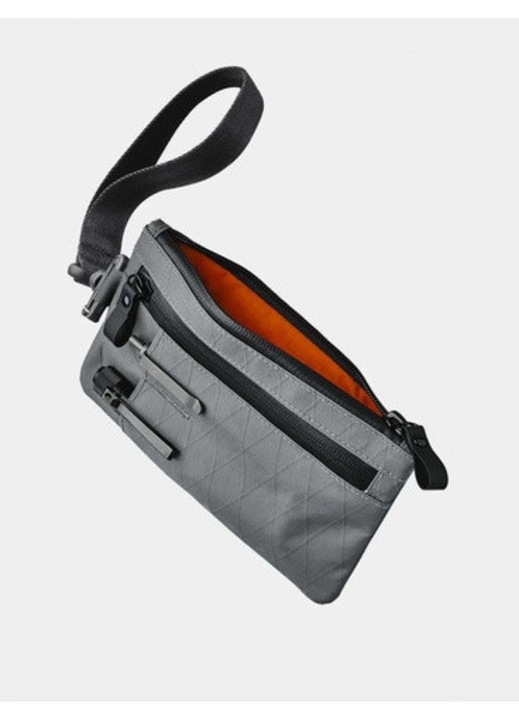 Alpaka Zip Clutch rendszerező táska, kompakt, 3 külső zseb, vízálló, szürke
