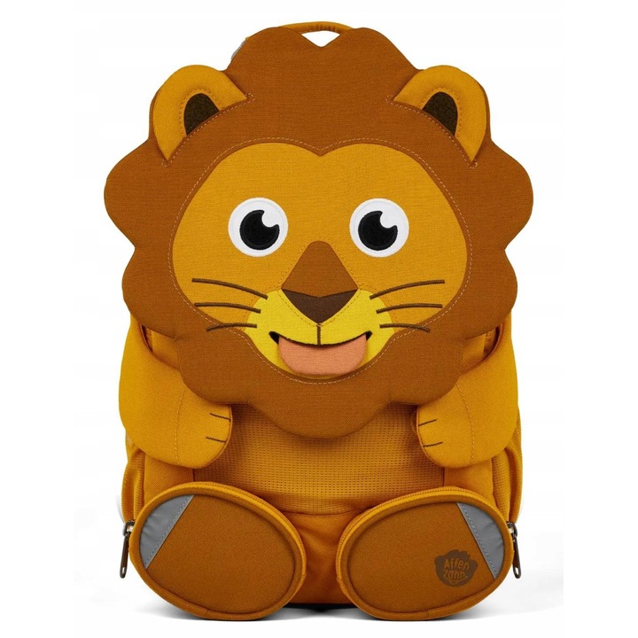 Ghiozdan copii Affenzahn Large Friend, design animal, 8 l, material reciclat, pentru 3-5 ani