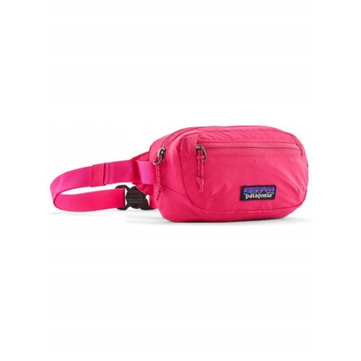 Borseta sport Patagonia Terravia Mini Hip Pack, 1L, nylon ripstop reciclabil, roz luminos