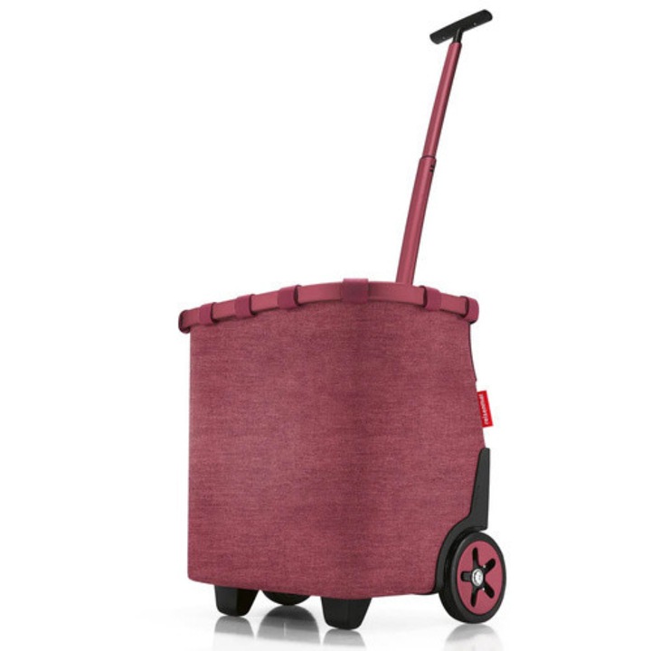 Carucior pentru cumparaturi Reisenthel Carrycruiser, maroon, cu maner telescopic, roti mari