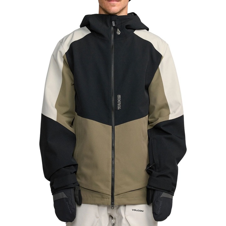 Geaca snowboard Volcom Brighton, impermeabil, verde, poliester