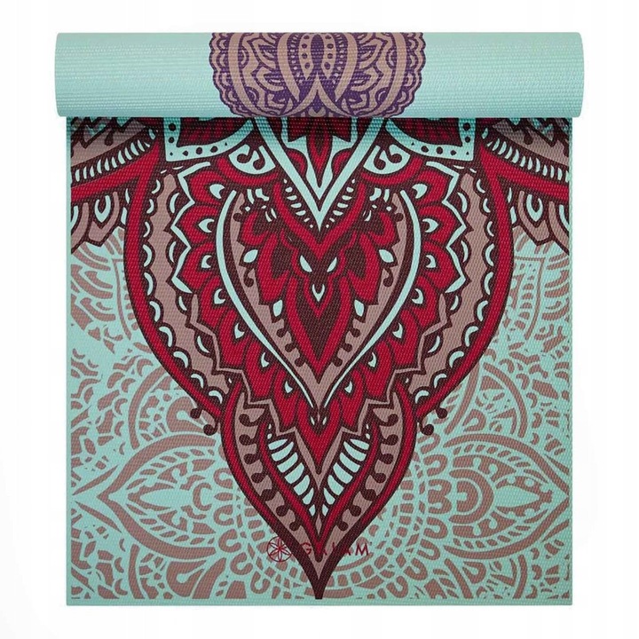 Тренировъчна постелка Gaiam, за йога, 6 мм, многоцветна, 173x61см