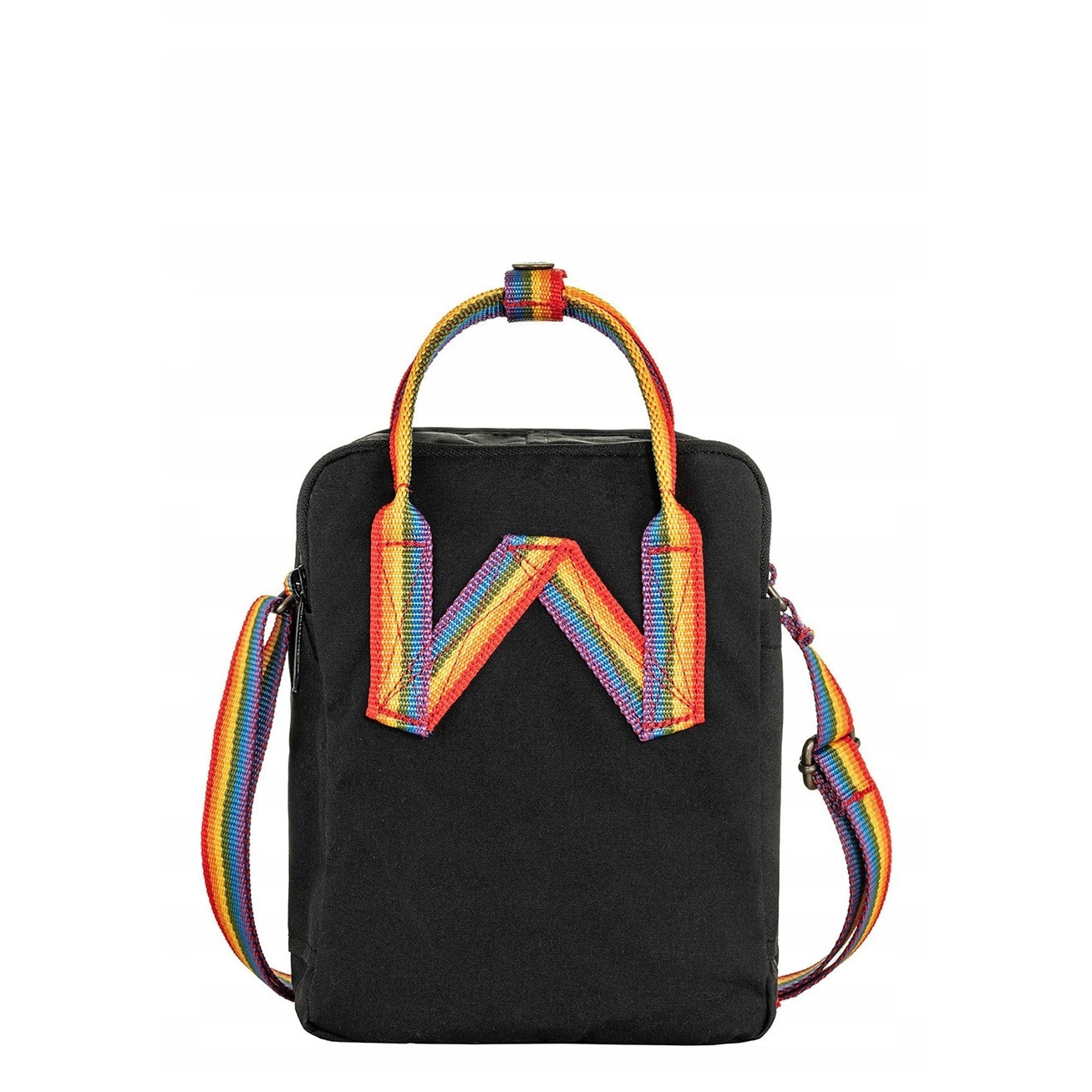 Geanta laptop Fjallraven Kanken Rainbow Sling, galben, 20x15x8cm, capacitate 2,5 litri, pentru tableta pana la 8"