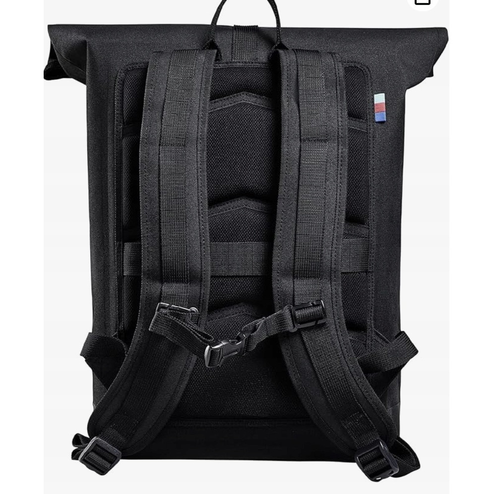 Rucsac laptop GOT BAG Rolltop Lite, 26L, waterproof, negru/gri, 42x32x15cm