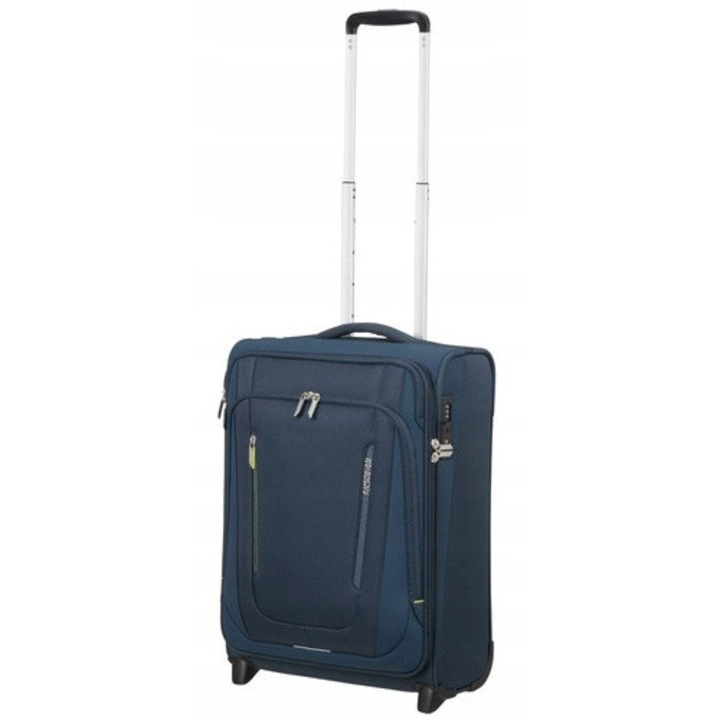 American Tourister Wanderlite Upright S gurulós bőrönd, 2 kerék, 55x40x20cm, 43,5l, 2,1kg, sötétfekete