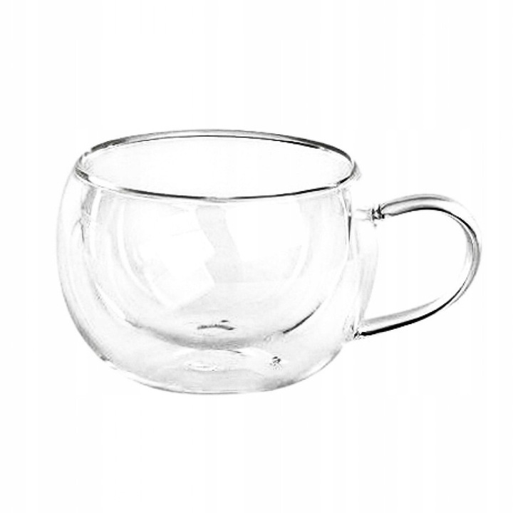 Set 4 cani termice din sticla Andrea, 300 ml, Altom Design, 11,6x7,5 cm, pentru cafea si ceai