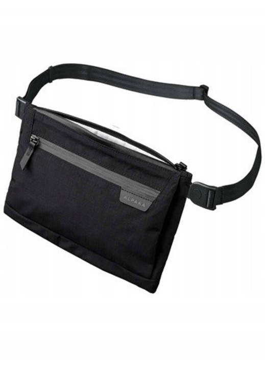 Alpaka Zip Pouch Max V2 táska, szuper vékony profil, bővíthető, fekete, 80-140 cm