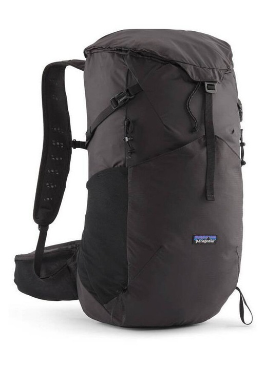Patagonia Terravia Pack 28 l túrahátizsák, fekete, újrahasznosított anyag, vízálló, esőhuzattal