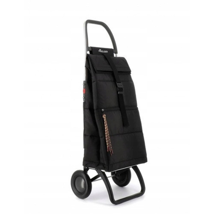 Carucior pentru cumparaturi, Big Polar, 2 roti, 50 litri, negru, 41x32x104,5cm