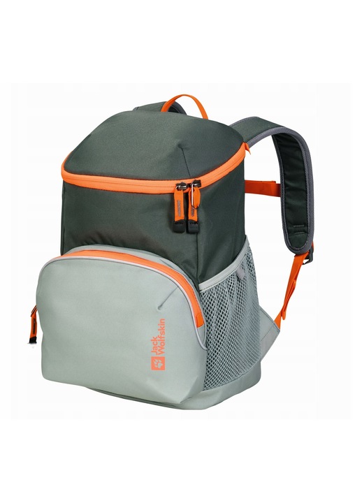 Rucsac pentru copii Jack Wolfskin Erlebnis Pack, 11L, verde, dimensiuni 31x26x23cm, sistem de purtare Snuggle Up, elemente reflectorizante