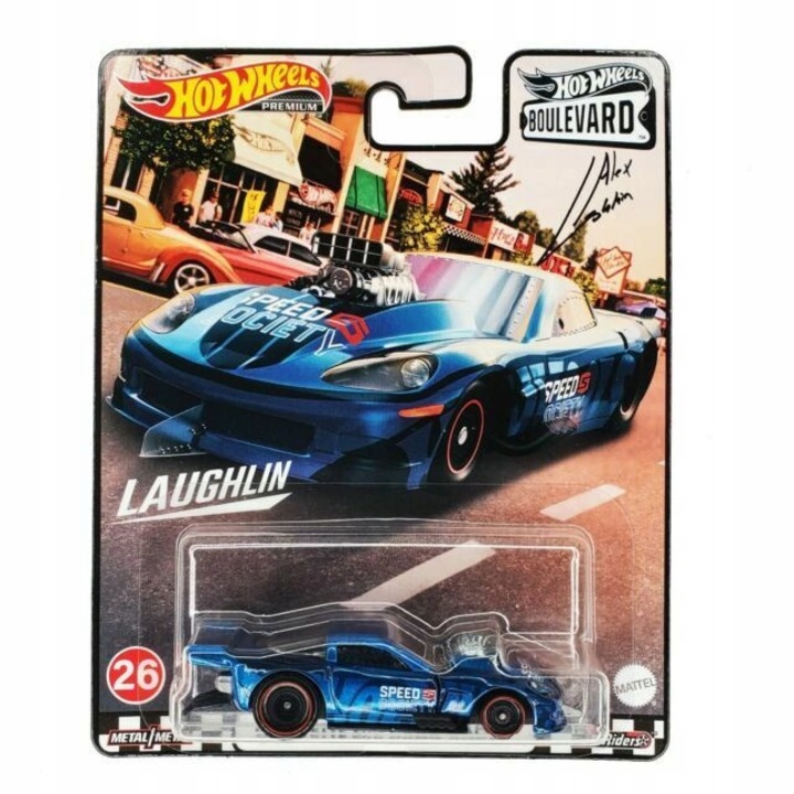 Masinuta Hot Wheels Premium Boulevard Corvette Z06 Drag Racer, 1:64, multicolor