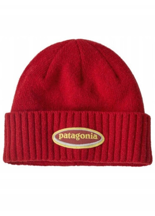 Caciula Patagonia Brodeo Beanie, rosie, lana reciclata, marime unica