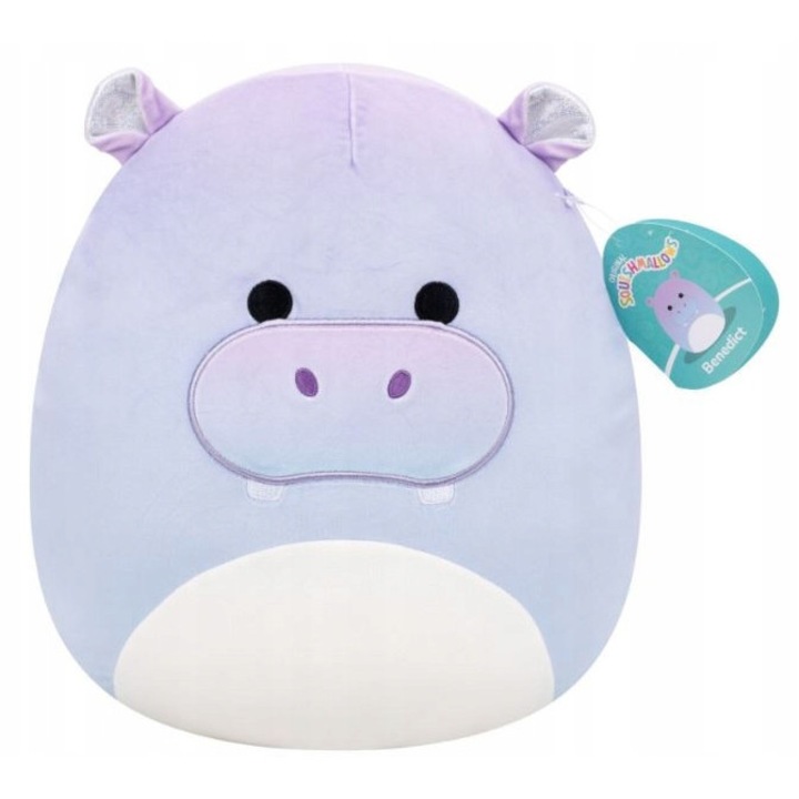Jucarie de plus, Squishmallows, hipopotam Benedict, 30 cm