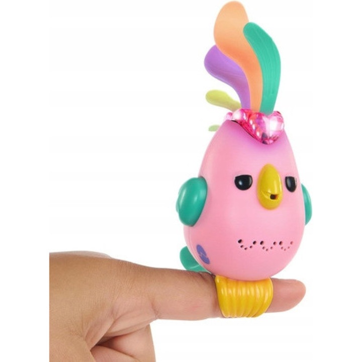 Jucarie interactiva copii, WowWee, Fingerlings - Sweet Tweets, Debbie, multicolor