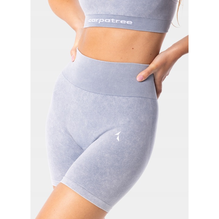 Pantaloni sport dama Carpatree Yasmine, talie inalta, efect stone wash, mov, material confortabil, XS INTL