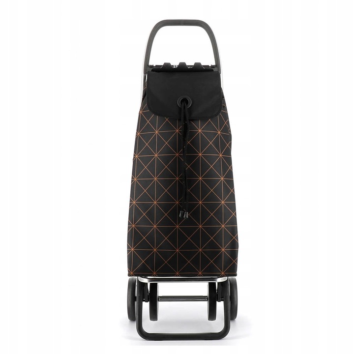 Carucior pentru cumparaturi Rolser Logic 2+2 I-Max Star, 4 roti, capacitate 43L, portocalie, dimensiuni 39x48x91cm
