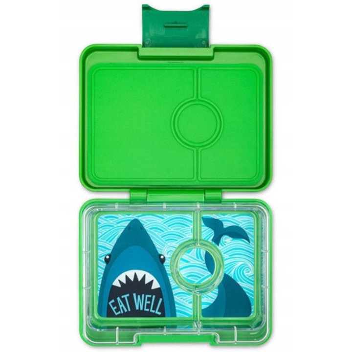 Yumbox uzsonnás doboz, Jurassic zöld, kompakt méretek