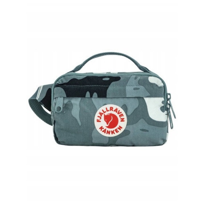 Borseta sport Fjallraven Kanken Graphics Hip Pack, grafica limitata, albastru nimbus, 2L