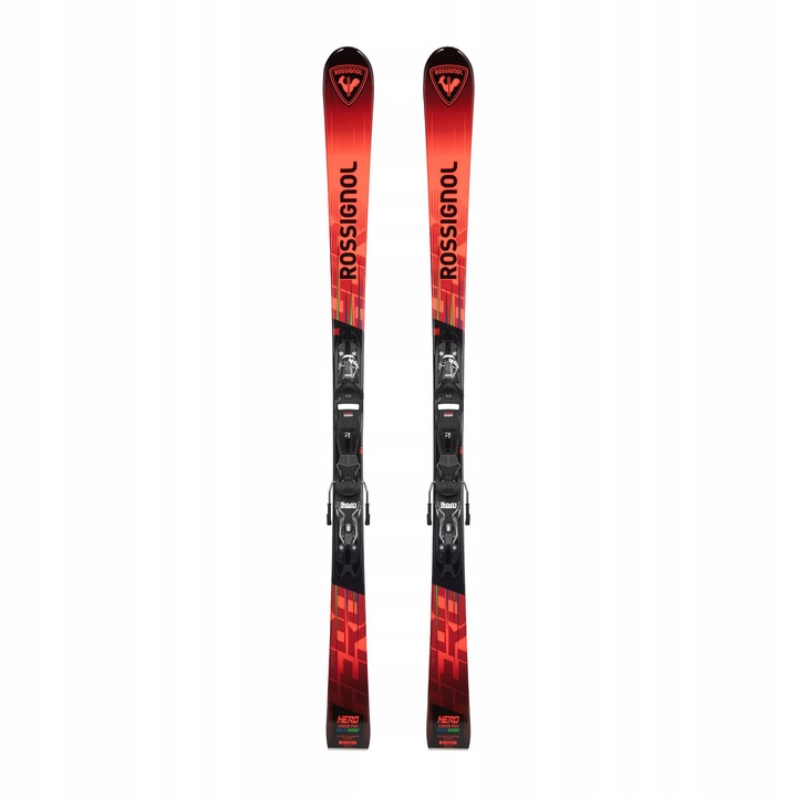 Skiuri pentru copii Rossignol Hero Jr Multi-Event + wiazania Xpress 7 GW, 140 cm, rosu
