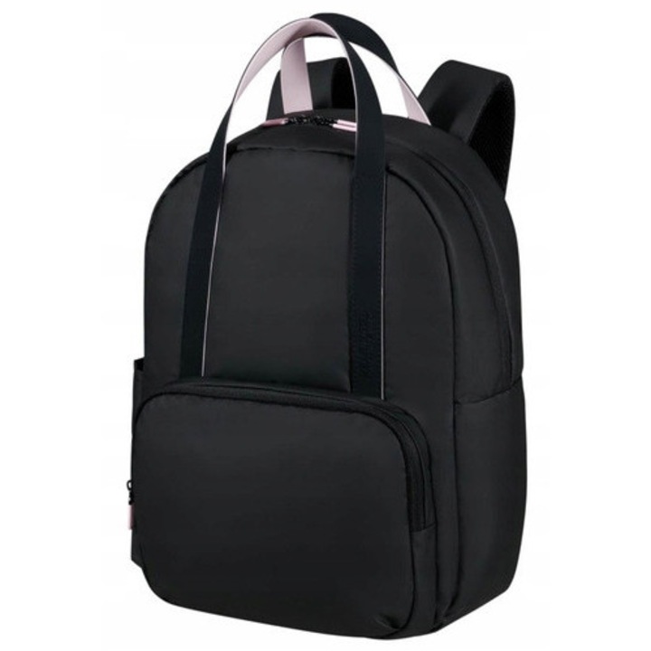 Plecac dama American Tourister PuffyPop M, 15,6", negru, 49x29x22cm, din materiale reciclate