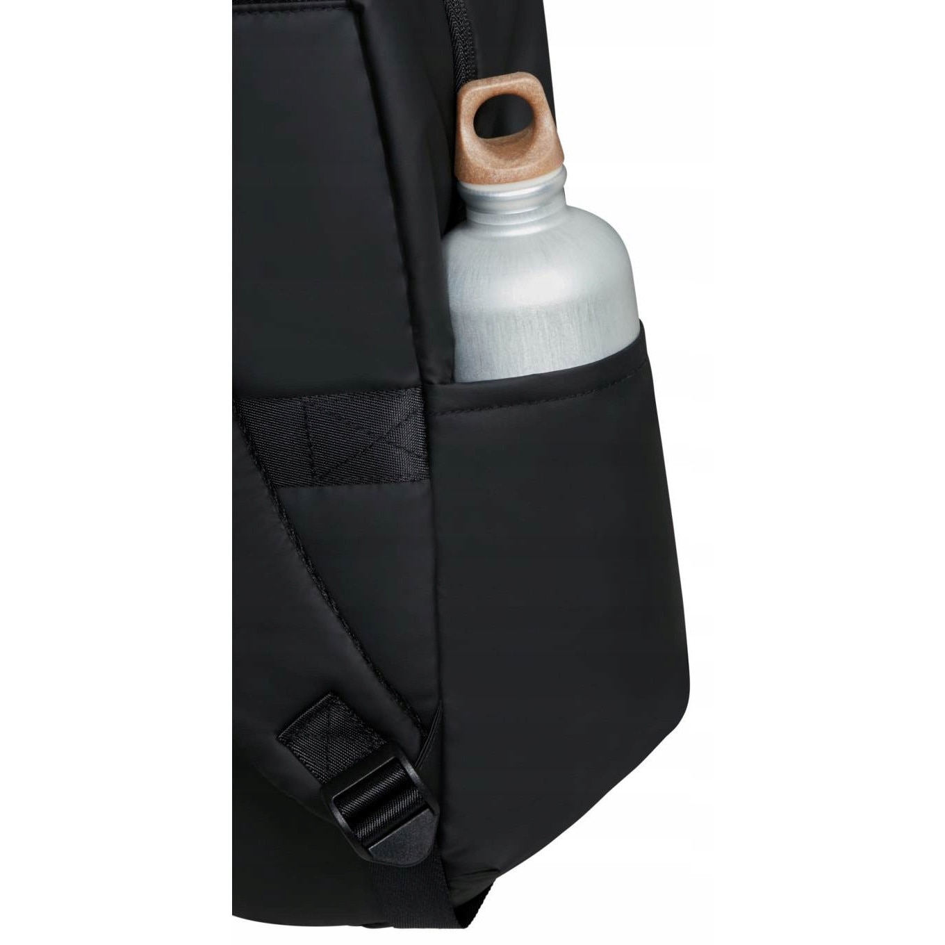 Plecac dama American Tourister PuffyPop M, 15,6", negru, 49x29x22cm, din materiale reciclate