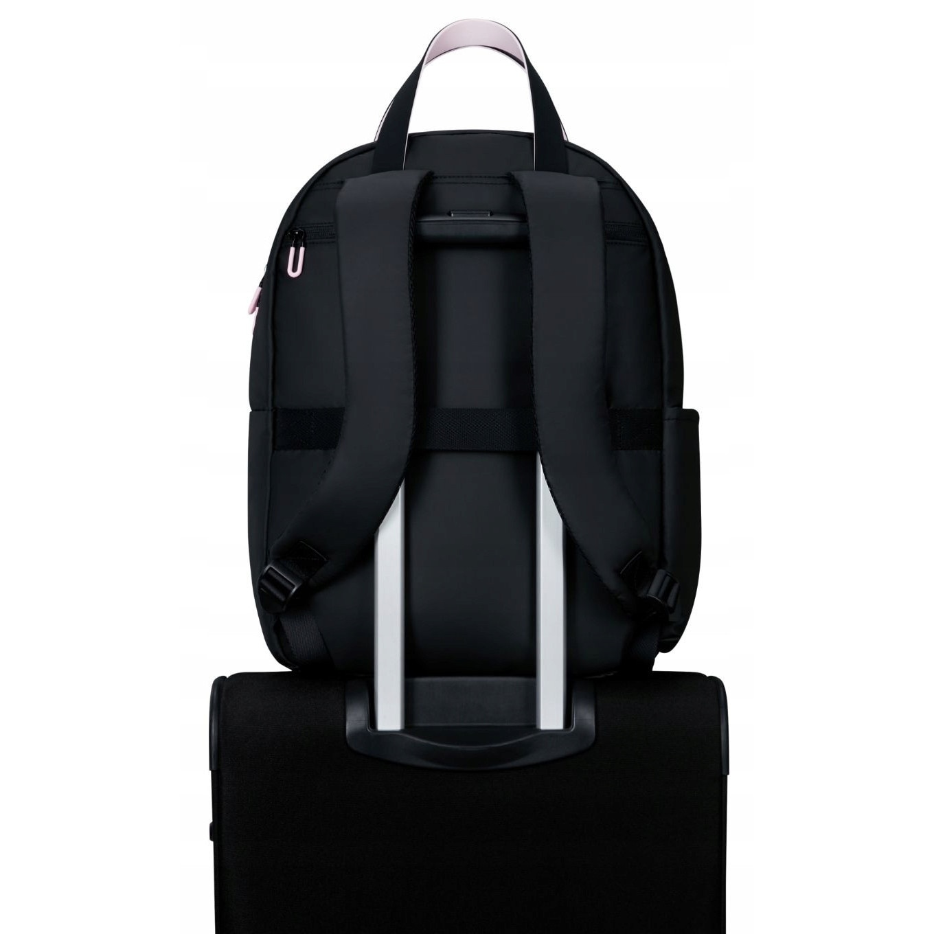Plecac dama American Tourister PuffyPop M, 15,6", negru, 49x29x22cm, din materiale reciclate