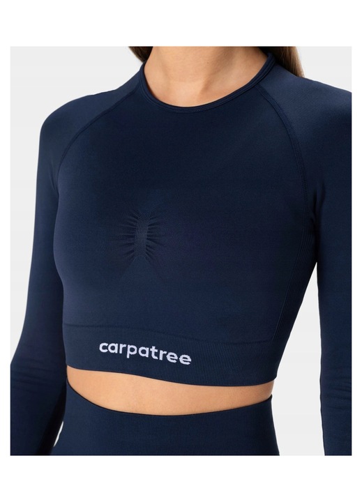 Bluza sport Carpatree, Allure, maneca lunga, bleumarin, material respirabil, XS INTL