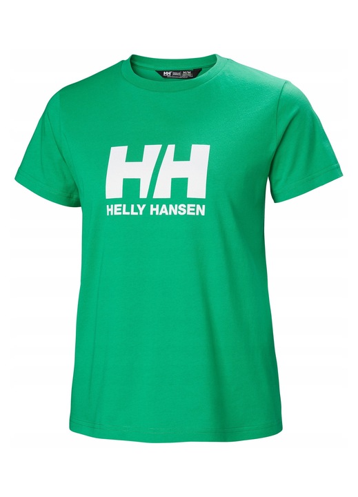 Дамска тениска Helly Hansen, HH Logo T-Shirt 2.0, зелена, памук