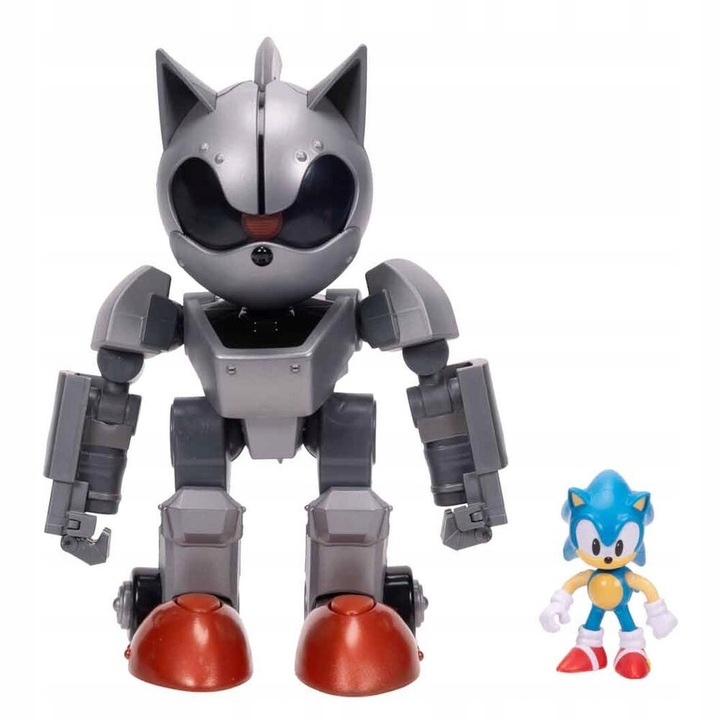 Фигурка Sonic the Hedgehog, комплект Меха + фигурка Sonic, прецизни детайли, подвижни елементи, многоцветен
