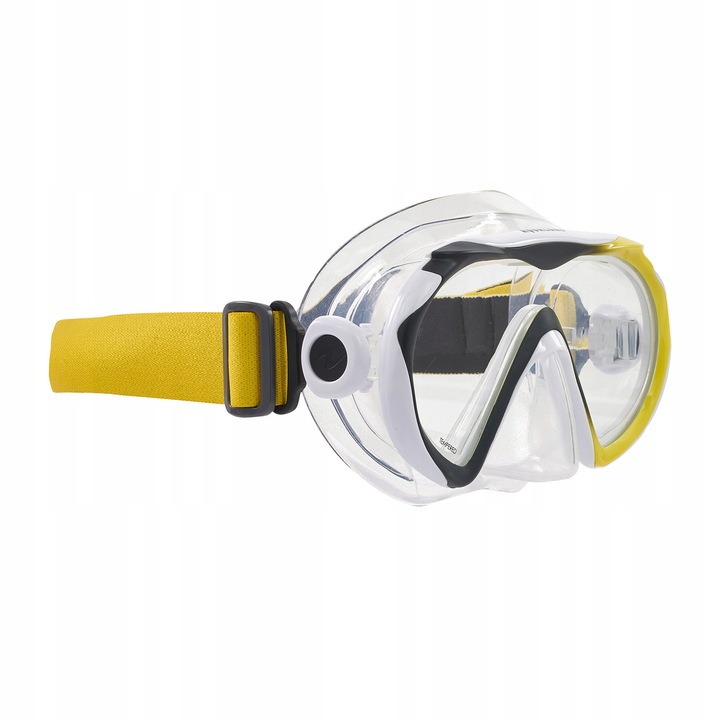 Masca de snorkeling Aqualung Compass, neagra/galbena, OS