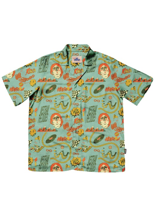 Camasa barbati, THE DUDES, model Hawaii, nasturi din nuca de cocos, multicolor, Lyocell, L INTL