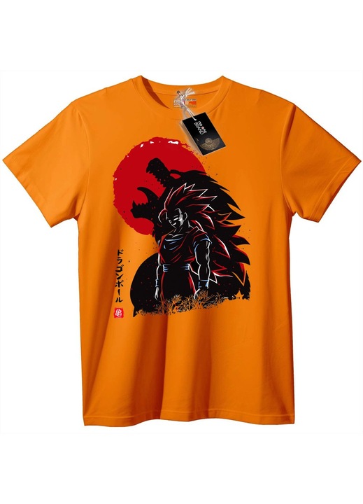 Dragon Ball Goku póló, narancssárga, L