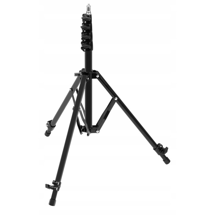 Stativ de iluminat Camrock WS-852, 5 sectiuni, inaltime maxima 220 cm, negru, set cu husa de transport