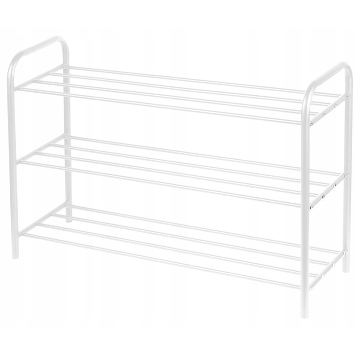 Cipőrendező, Brunbeste, 3 polcos, fekete, 80x52x26cm