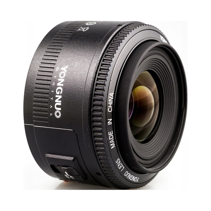 Obiectiv Yongnuo YN 35 mm f/2,0 pentru Canon EF, set cu lampa LED USB flexibila, 35 mm, f/2,0, multicolor
