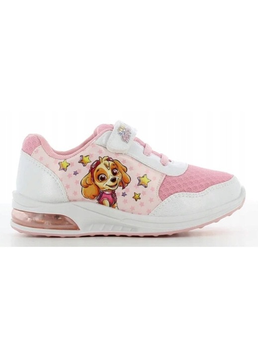 Pantofi copii, adidasi sport cu lumini, PSI Patrol Skye, roz, 31 EU
