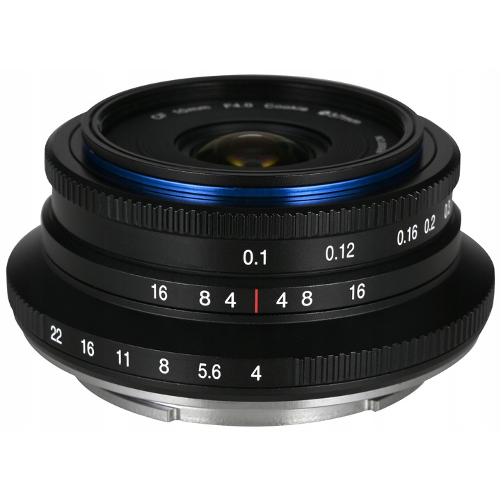 Obiectiv Venus Optics Laowa 10 mm f/4,0 Cookie pentru Sony E, ultrawide, 109,3° unghi de vedere, 130 g, 37 mm filtru