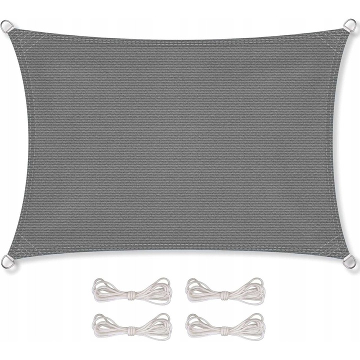 Umbra gradina, prost rectangular, gri, 2x3m