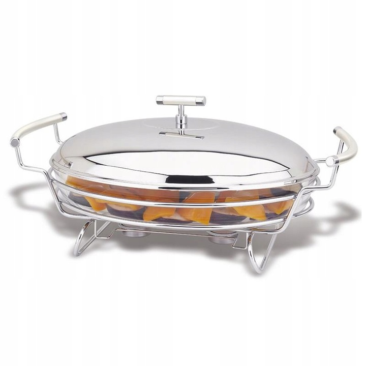 Încălzitor oval 3L Regent Perle, inox 18/10, sticla