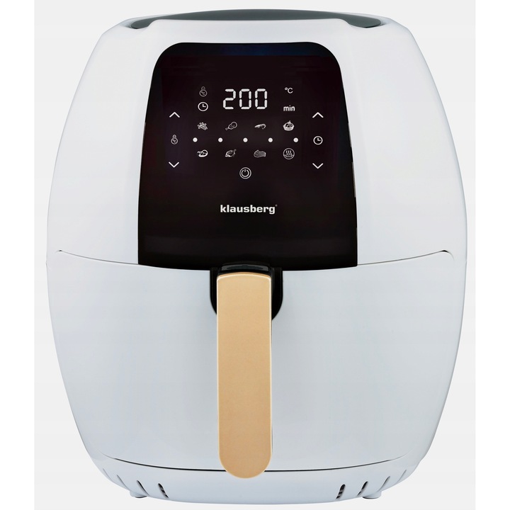 Frytownica beztluszczowa Klausberg KB-7709, 7,7L, 1800W, verde, cu ecran tactil