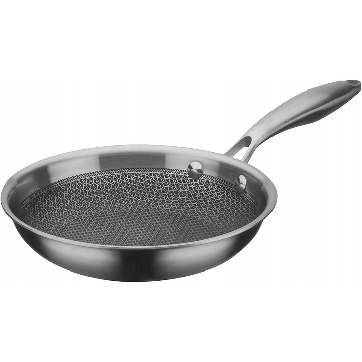 Brunbeste serpenyő, 28cm, rozsdamentes acél, tapadásmentes, méhsejt szerkezet