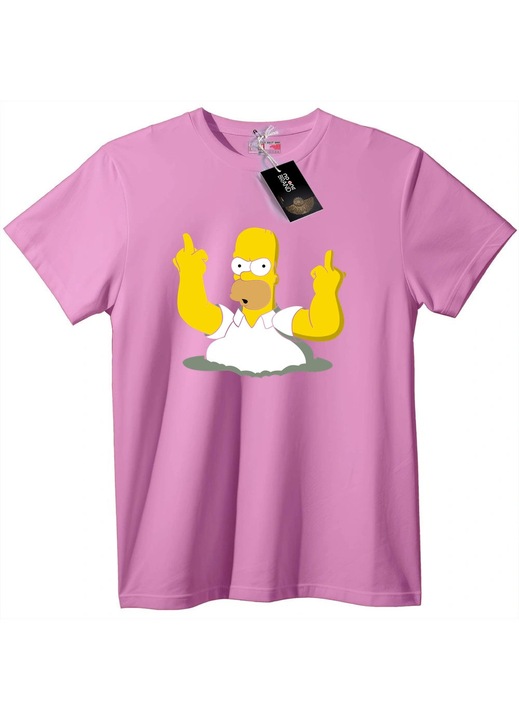 Homer Simpson póló középső ujjal, Candy Pink