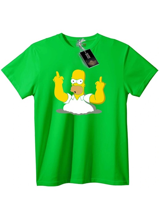 Homer Simpson póló középső ujjal, Világoszöld