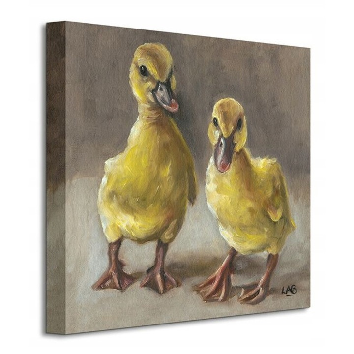 Картина върху платно, Луиз Браун, Жълти патици, 40x40см