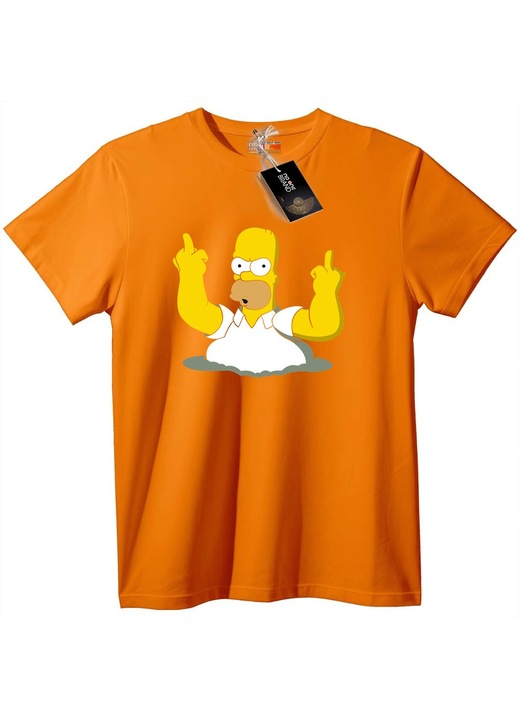Homer Simpson póló középső ujjal, Narancssárga