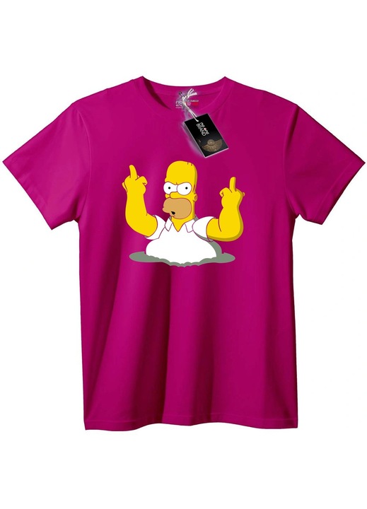 Homer Simpson póló középső ujjal, Halványlila