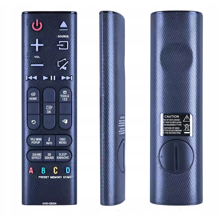 Telecomanda compatibila AH59-02630D pentru sistem home cinema, functii complete, usor de utilizat, fara programare, negru